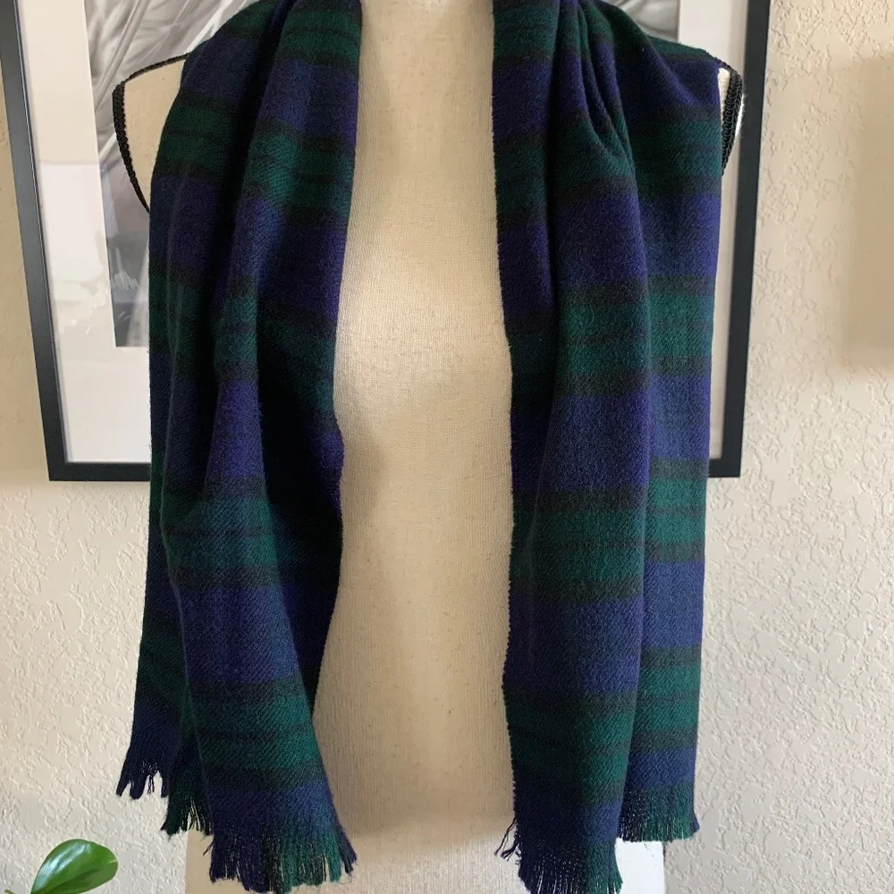 Vintage Zephlon Tartan Plaid Scarf
